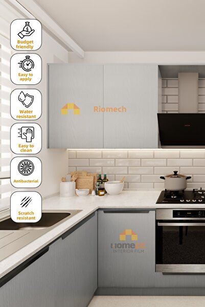 HOMECC İNTERİOR Folie adezivă - Hârtie de acoperire minimă de arțar - Ușă de ...