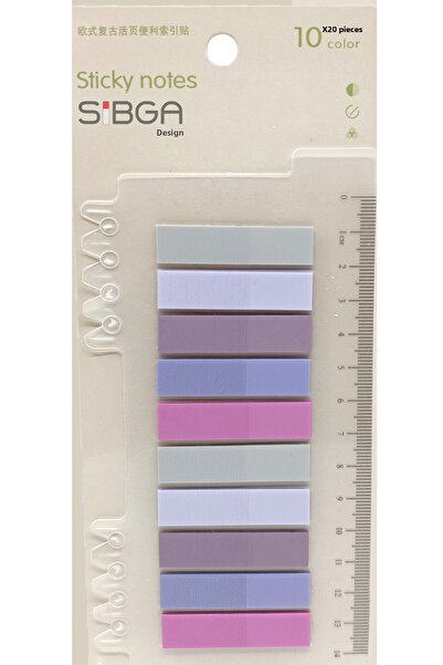 sibga tasarım Postit ملون شفاف Post-it Post It.علامة مرجعية للكتاب، ورق ملاحظات لاصق، 200 ورقة