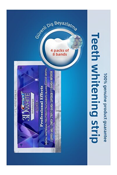 CREST Professional Effects Teeth Whitening Strips 4 Packs / 8 Strips
