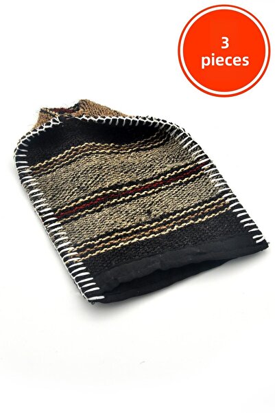 xdeonss منشفة حمام من شعر الماعز مقاس 17×25 سم. × 3 قطع