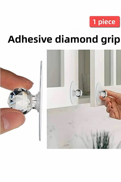 Tasarım Evi 1 τεμ. Κρυστάλλινο πόμολο πολλαπλών χρήσεων Αυτοκόλλητη λαβή συρτ...
