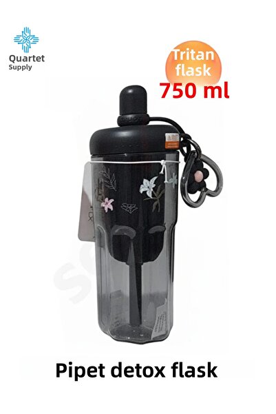 Tohana H2O Tritan Detox Water Bottle with Straw - 750ml