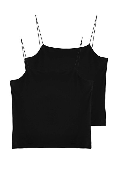 Trendyol Curve Black-Black 2-Pack Large Size Undershirt Tbbss25Cv00018
