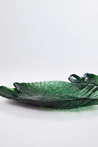 TRENDYOLMİLLA HOME 2-Piece Leaf-Shaped Glass Presentation Plate 18Cm&28Cm Tphaw26Tbk00065