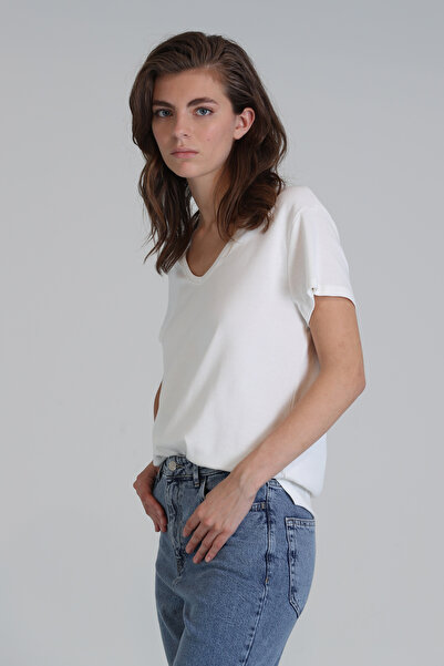 Lufian Γυναικείο T-Shirt σε εκρού χρώμα Florence