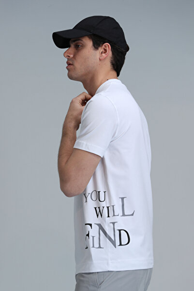 Lufian Potter Modern Grafik T- Shirt Beyaz