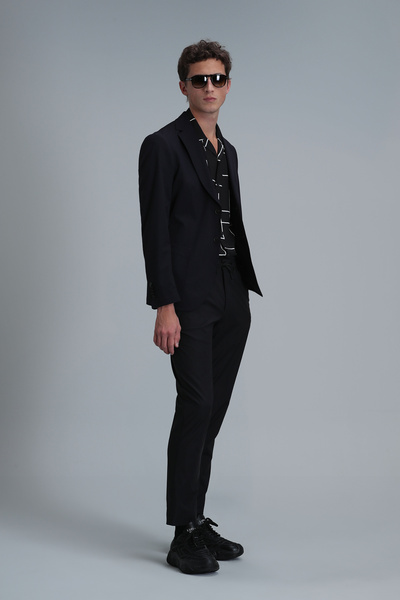 Lufian Alex Smart Erkek Chino Pantolon Slim Fit Siyah