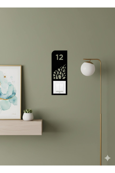 Mio Life Dekoratif Daire Kapı Numarası Zil Priz Çerçevesi Modern TR