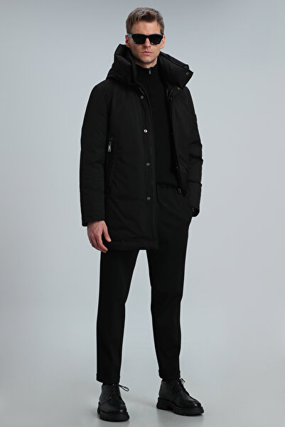 Lufian Donald Goose Feather Men's Coat Black