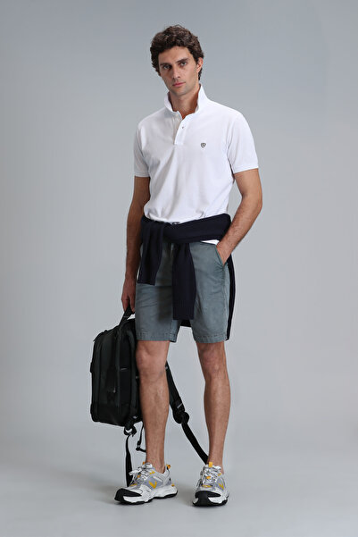 Lufian Laon Smart Erkek Polo Tişört Slim Fit Beyaz