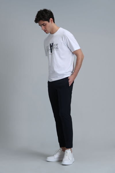 Lufian Μοντέρνο γραφικό μπλουζάκι Adrien Λευκό