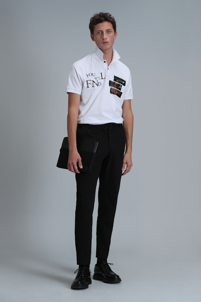 Lufian Ανδρικό μπλουζάκι πόλο Mandy Smart Λευκό