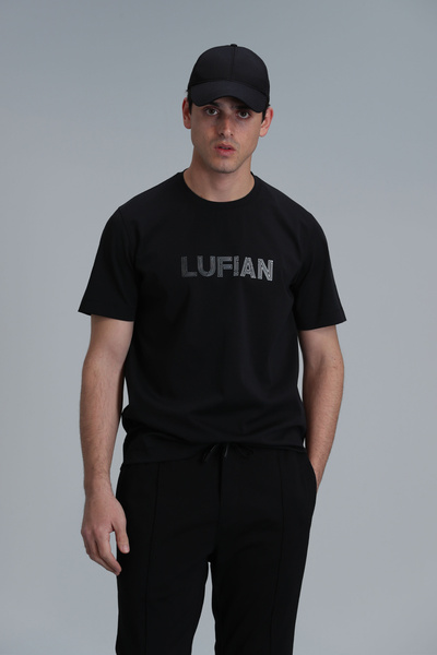 Lufian Black Benjamin Graphic T-Shirt - Modern
