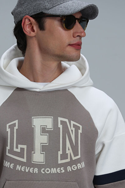 Lufian Never Erkek Sweatshirt Bej