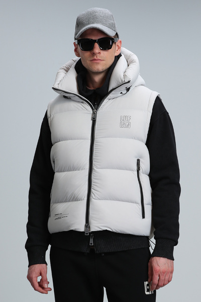 Lufian Moses Kaz Tüyü Erkek Yelek Taş