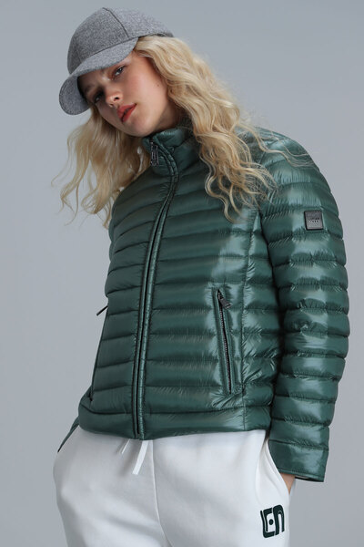 Lufian Mary Kaz Tüyü Kadın Mont Yeşil