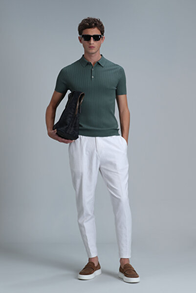 Lufian Ανδρικό πουλόβερ Eze Smoke Green