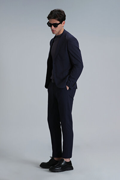 Lufian Asel Spor Erkek Blazer Ceket Slim Fit Lacivert