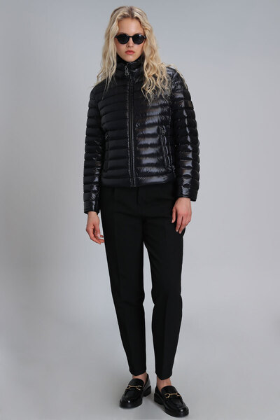 Lufian Mary Kaz Tüyü Kadın Mont Siyah