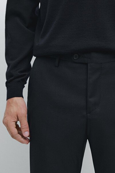 Massimo Dutti Mikro dokulu örgü takım pantolon