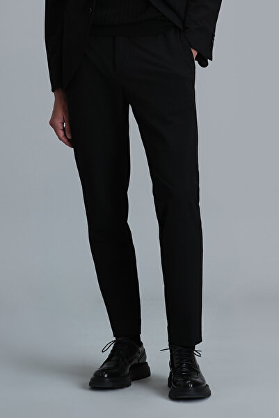 Lufian Hunter Smart Erkek Chino Pantolon Slim Fit Siyah