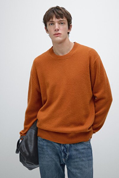 Massimo Dutti Yün karışımlı bisiklet yaka triko kazak