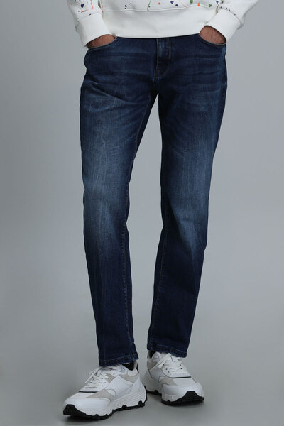 Lufian Jonı Smart Jean Erkek Pantolon Slim Fit Mavi