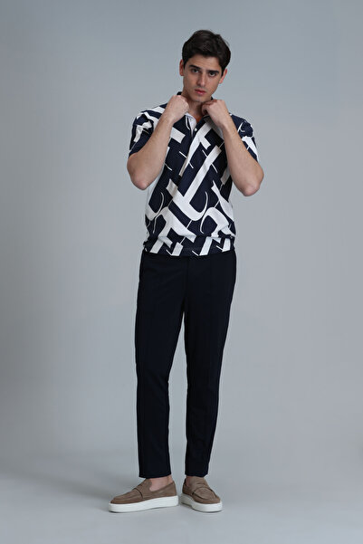 Lufian Cara Smart Men's Polo T-shirt Navy Blue