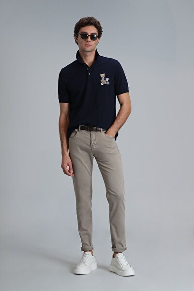 Lufian Helt Spor 5 Cep Erkek Pantolon Slim Fit Deve Tüyü