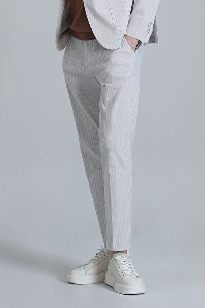 Lufian Frank Smart Erkek Chino Pantolon Slim Fit Bej