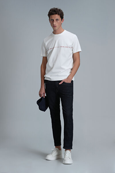 Lufian Μπλουζάκι Carlos Modern Graphic σε λευκό χρώμα