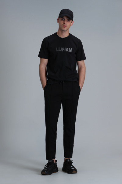 Lufian Black Benjamin Graphic T-Shirt - Modern