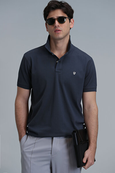 Lufian Ανδρικό μπλουζάκι Laon Smart Polo 111040164   Ανθρακί