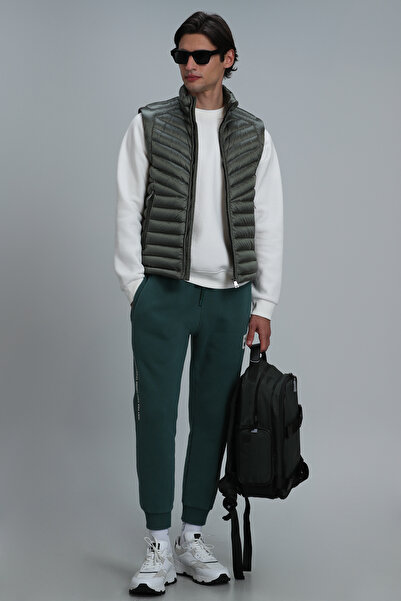 Lufian Axel Kaz Tüyü Erkek Yelek Yeşil