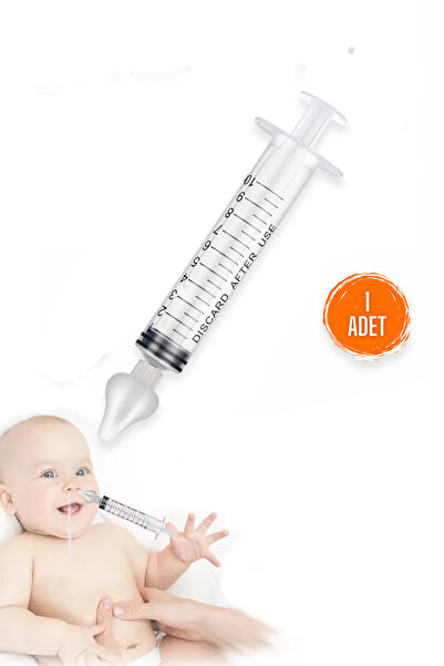 Ganjem Bebek Burun Şırıngası 1 AdetBurun Temizleyici Aspiratör Silikon Uçlu Nazal Yıkama Aparatı Enjektör