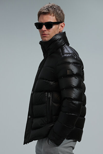 Lufian Pánský kabát Dante Goose Feather Černý