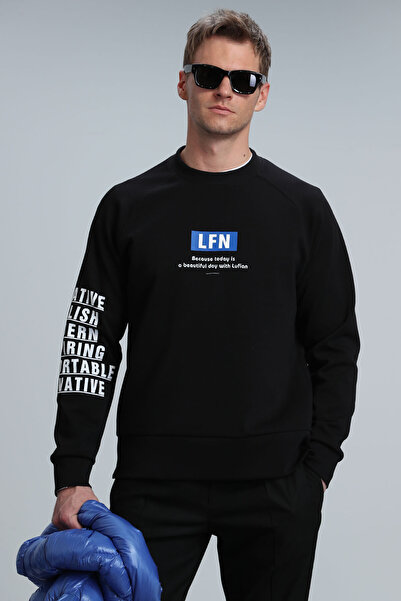 Lufian Maddox Erkek Sweatshirt Siyah