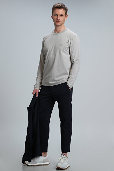 Lufian Ανδρικό μακρυμάνικο μπλουζάκι Merlin μπεζ