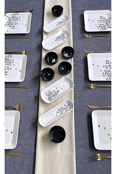 ers erbaşlar AMORE 16 Parça 6 Kişilik Lüx Kahvaltı Takımı Seti Kahvaltılık Sunum Seti