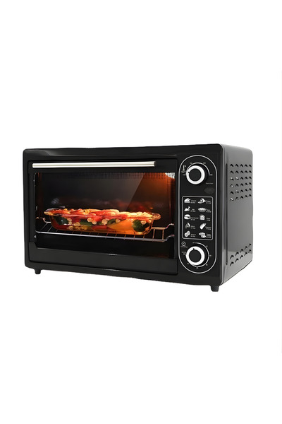 ROMSHOP Large Electric Oven 48L, Timer, Ideal for Pizza, Steaks, Cakes, Power 2600W