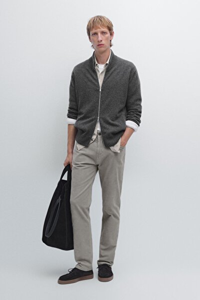 Massimo Dutti Fitilli kadife slim fit denim pantolon