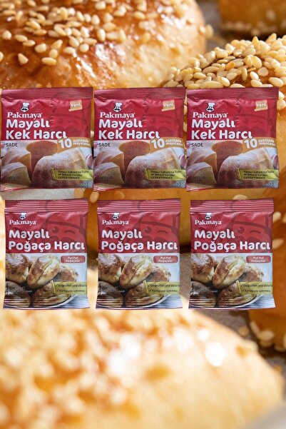 Pakmaya Mayalı Poğaça Harcı 35 gr* 3 Adet & Mayalı Kek Harcı Sade 28 Gr * 3 Adet Toplam 6 Paket.