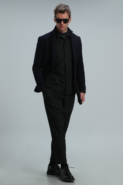 Lufian Haly Spor Erkek Blazer Ceket Slim Fit Lacivert