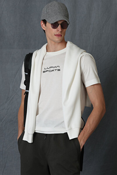 Lufian Λευκό μπλουζάκι με γραφικά σχέδια Tony