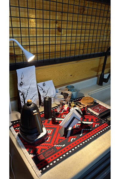 Segadty طقم مكتبي من 3 قطع بتصميم أحمر شمالي، مضاد للانزلاق، قاعدة ماوس، وقاعدة كوب ، وقاعدة كمبيوتر