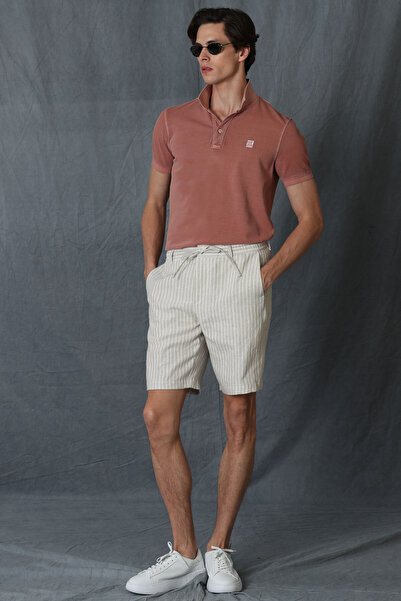 Lufian Andre Sports Men's Chino Shorts Slim Fit Beige