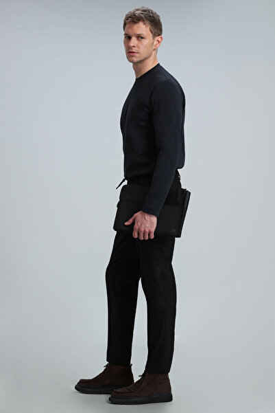 Lufian Ανδρικό μακρυμάνικο μπλουζάκι Moss, μαύρο