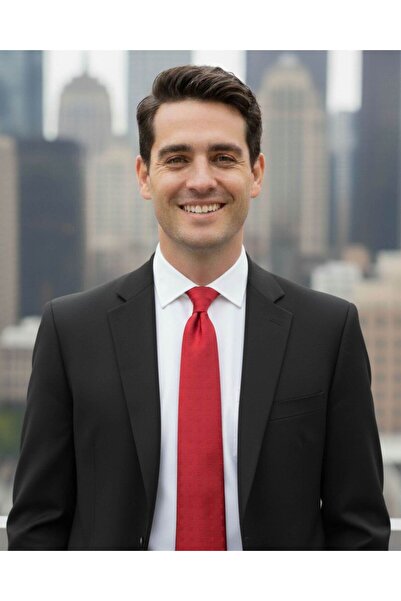 1001 Kravat Minimal Square Patterned 7.5 cm Wide Red Colored Satin Silk Tie