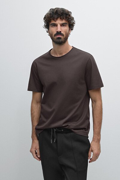 Massimo Dutti Bisiklet yaka regular fit t-shirt