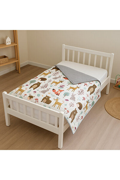 Bebek Özel Baby Kids Single Duvet Cover Nature Gray 110X150 cm It Is Only a Duvet Cover